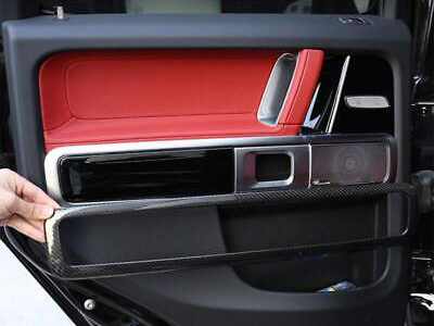 Interior Door Card Trim Set Carbon Fiber Overlays for Mercedes-Benz G-Class W463A